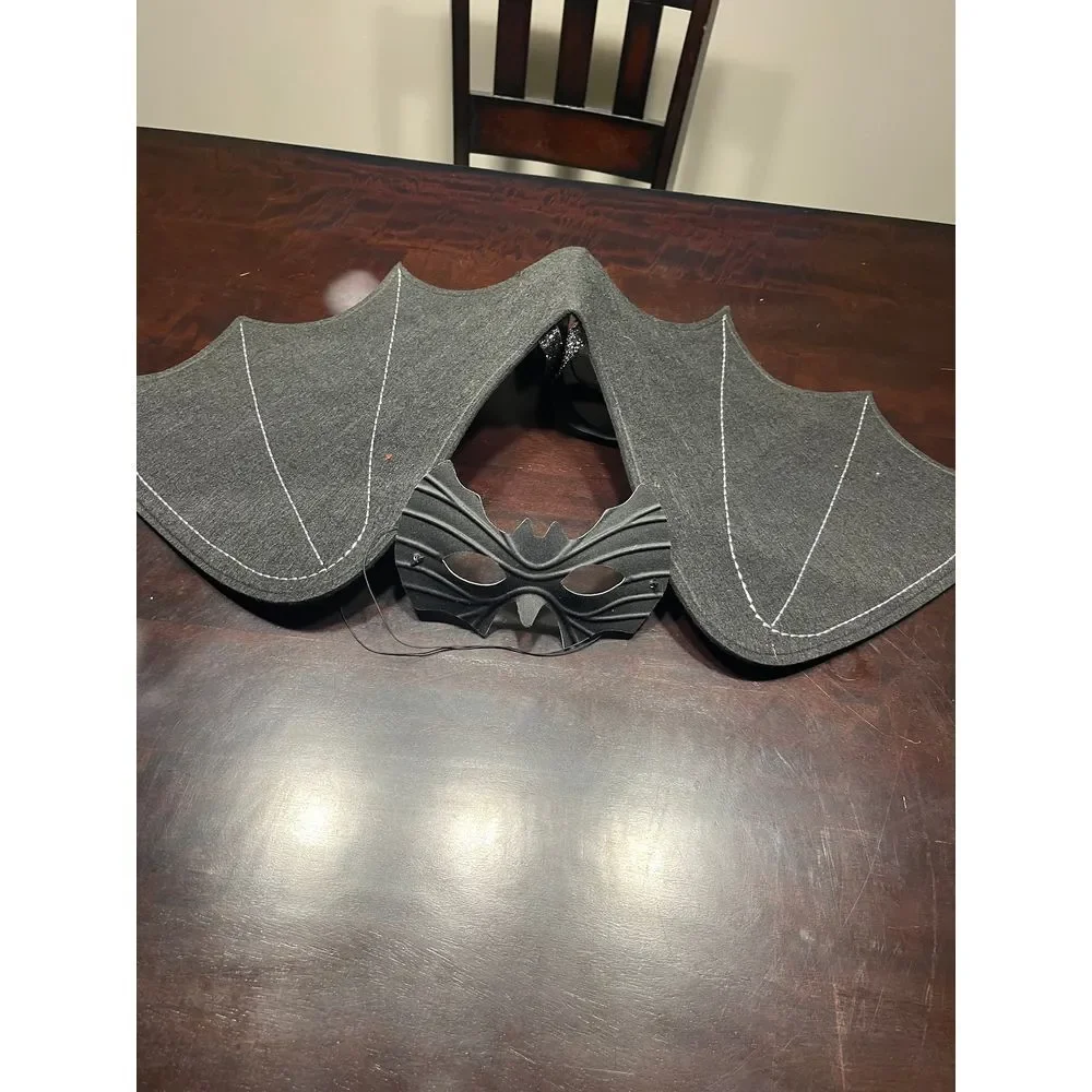 Unique Batman-Inspired Mask with Bat‎ Wings Halloween Costume Accessory
